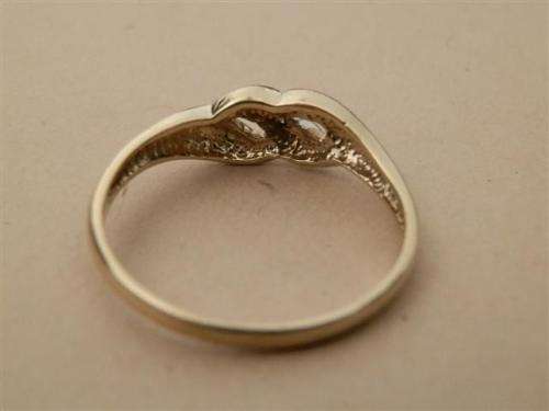 Awesome solid 9 ct natural diamond ring