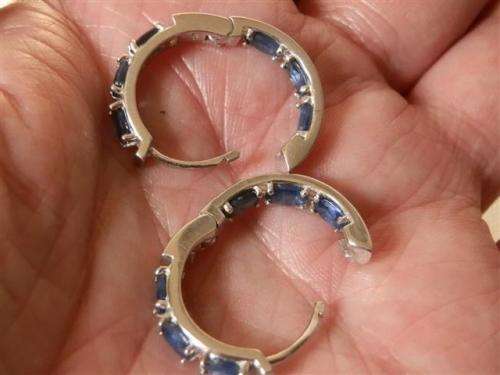 Fabulous Solid Sterling Silver Natural Blue Sapphire Earrings