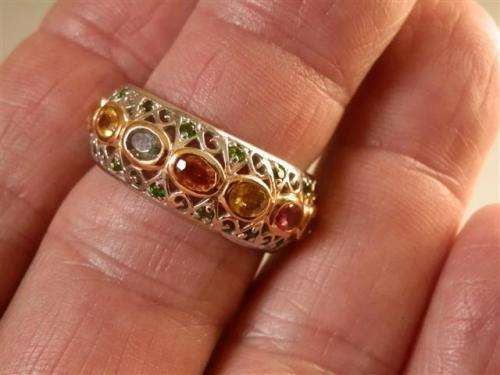 Fascinating Solid Sterling Silver Natural Sapphire Ring