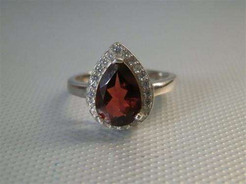 Magnificent Solid Sterling Silver Natural Mozambique Garnet Ring
