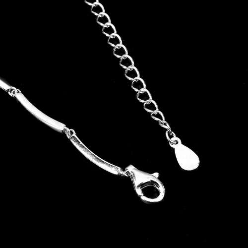 Marvelous Solid Sterling Silver Natural Top Blood Red Ruby Bracelet - weight 6.85 g