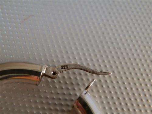 Stunning Solid Silver Tube Hoop Earrings - weight 9.50 g