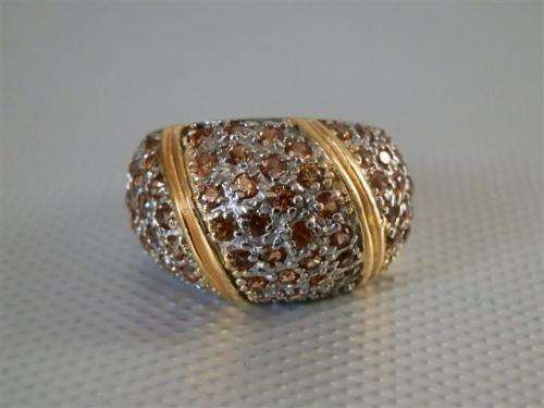 Marvelous Solid Sterling Silver Natural Sapphire Ring - weight 8.91 g.