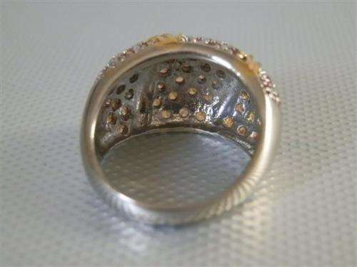 Marvelous Solid Sterling Silver Natural Sapphire Ring - weight 8.91 g.