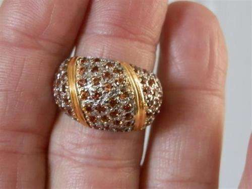 Marvelous Solid Sterling Silver Natural Sapphire Ring - weight 8.91 g.