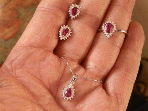 Stunning Solid 925 Silver Ruby Jewellery, 14k White Gold Plate Ensure no Tarnish or Colour change