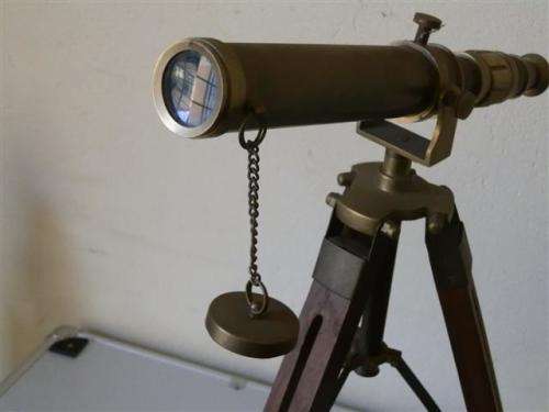 Old Brass Telescope on Wood and Brass Tripot Sales Sample - in perfect working condition