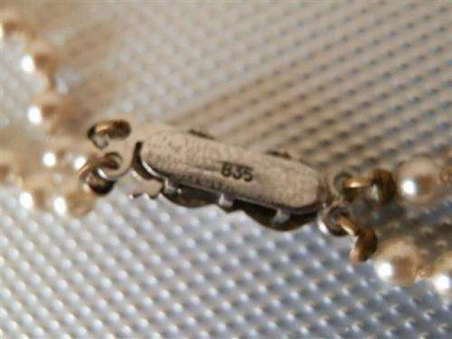 Elegant Vintage Double String Pearl Necklace with Solid Silver Clasp