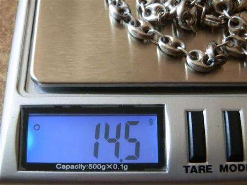 Sturdy Solid Sterling Silver Gucci Link Necklace - weight 14.5 g.