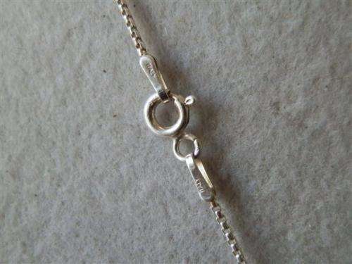 Natural Aquamarine Solid Sterling Silver 14 ct White Gold Necklace, no Tarnish