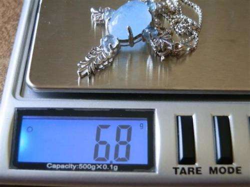 Natural Aquamarine Solid Sterling Silver 14 ct White Gold Necklace, no Tarnish