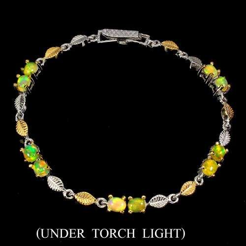 Fantastic Natural Ethiopian Fire Opal Solid Sterling Silver - weight 10.7 g