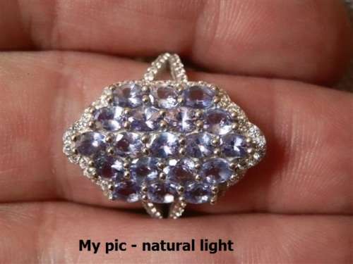 Natural 4.56 ct Tanzanite Ring in Solid Sterling 14 ct White Gold, no Tarnish