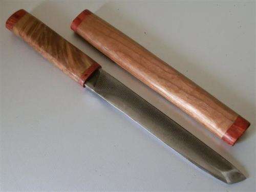 Hand Forged Tanto Japanese Sword with Sheeth