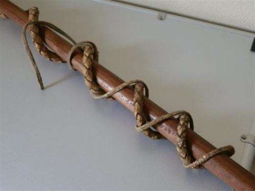 Antique Real Leather and Wood Whip