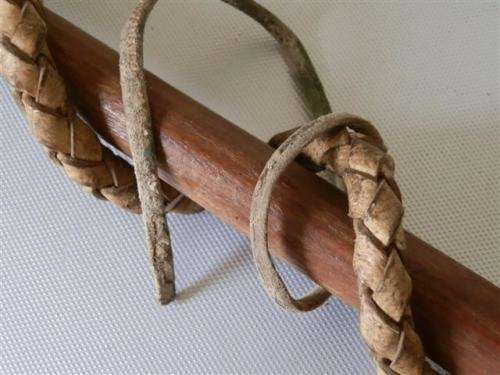 Antique Real Leather and Wood Whip