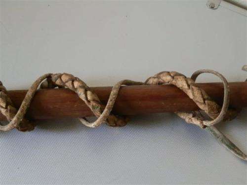 Antique Real Leather and Wood Whip