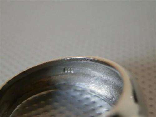 Magical Solid Sterling Silver Ring with a Blue Stone - weight 6.4 g