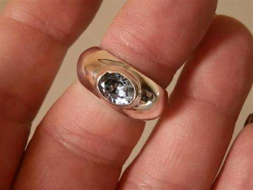Magical Solid Sterling Silver Ring with a Blue Stone - weight 6.4 g