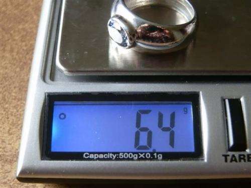 Magical Solid Sterling Silver Ring with a Blue Stone - weight 6.4 g