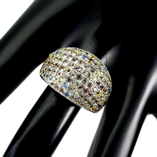 Spectacular 4 ct Natural Sapphire Solid Sterling Silver Ring - weight 9.62 g