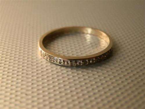 SALE!!  Fabulous Solid 9 ct Gold and Natural Diamond Stack Ring (1)