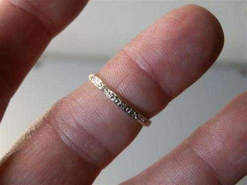 SALE!!  Fabulous Solid 9 ct Gold and Natural Diamond Stack Ring (1)