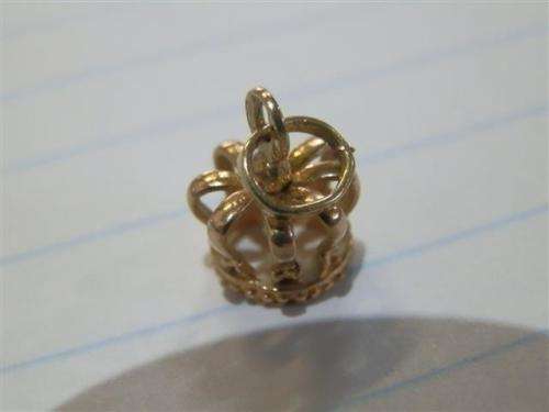 Solid 9 ct Gold Opal & Blue Sapphire Earrings and Crown Charm