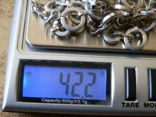 Heavy Solid Sterling Silver Necklace - weight 42.2 g