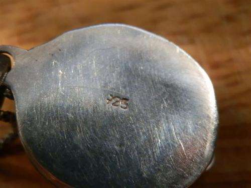 Vintage Sterling Silver Box Locket Pendant and Chain - weight 9.9 g