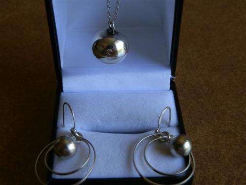 Sterling Silver Pendant and Earring Set