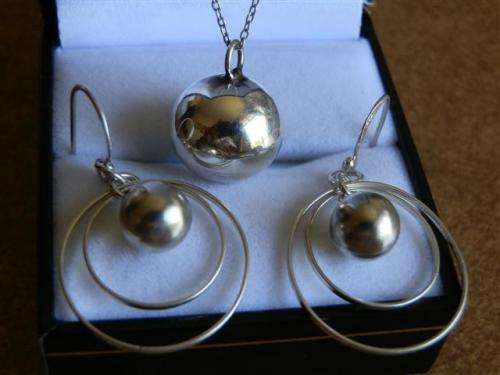 Sterling Silver Pendant and Earring Set
