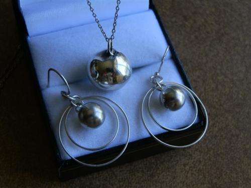Sterling Silver Pendant and Earring Set
