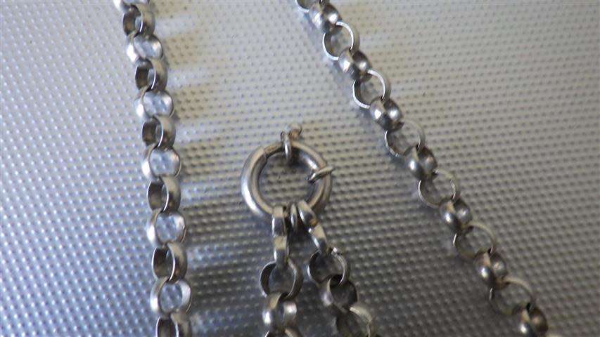 Heavy Sterling Silver Italian Belcher Neck Chain with Signoretti Clasp - weight 27.5 g