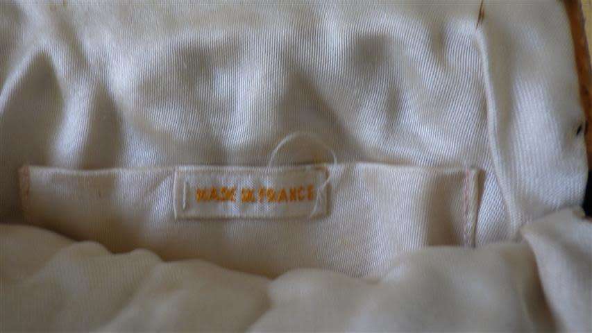 Elegant Vintage / Antique Black Satin Evening Bag