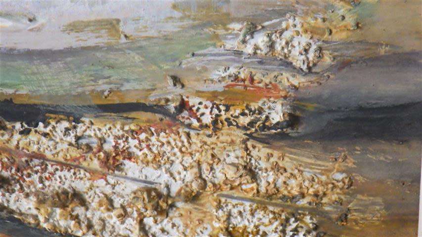 Lovely Karlis F. Medlis `Shore` Oil on Board Painting.  Value R8 000