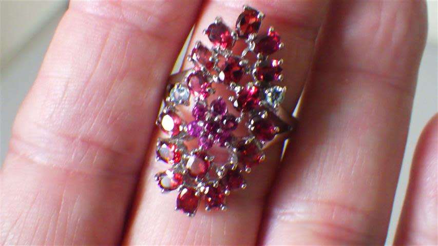 Marvelous Sterling Silver Garnet Ring