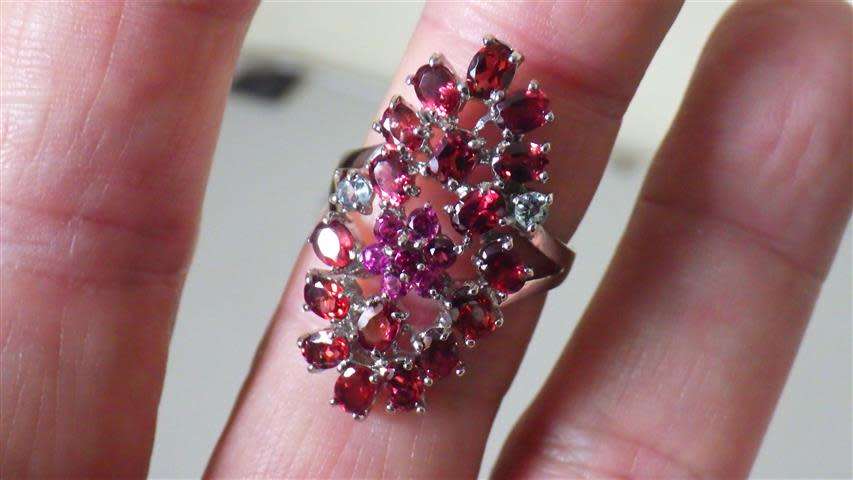 Marvelous Sterling Silver Garnet Ring