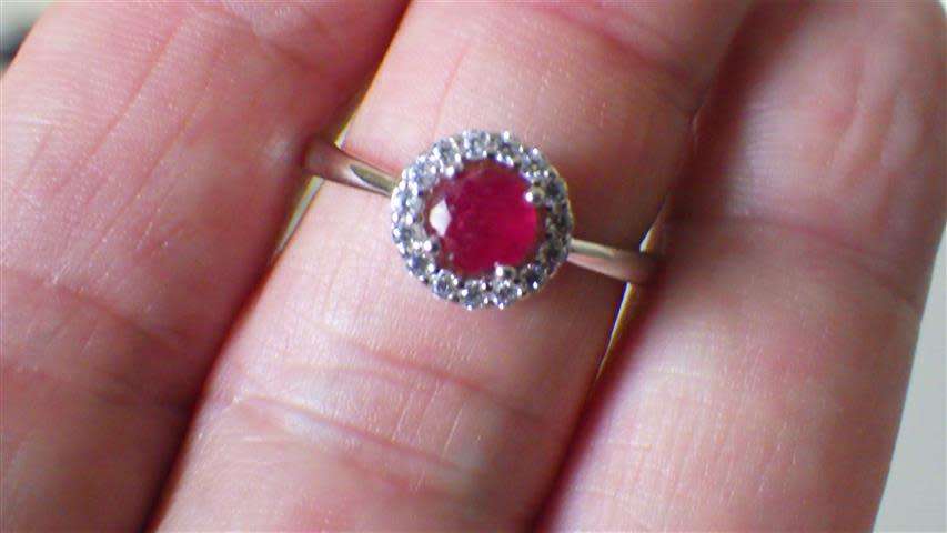 Sparkling Sterling Silver Ruby Ring