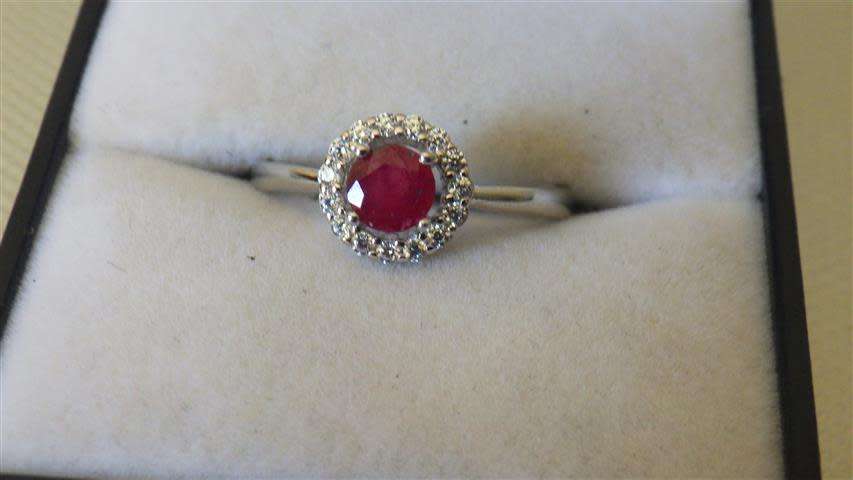 Sparkling Sterling Silver Ruby Ring