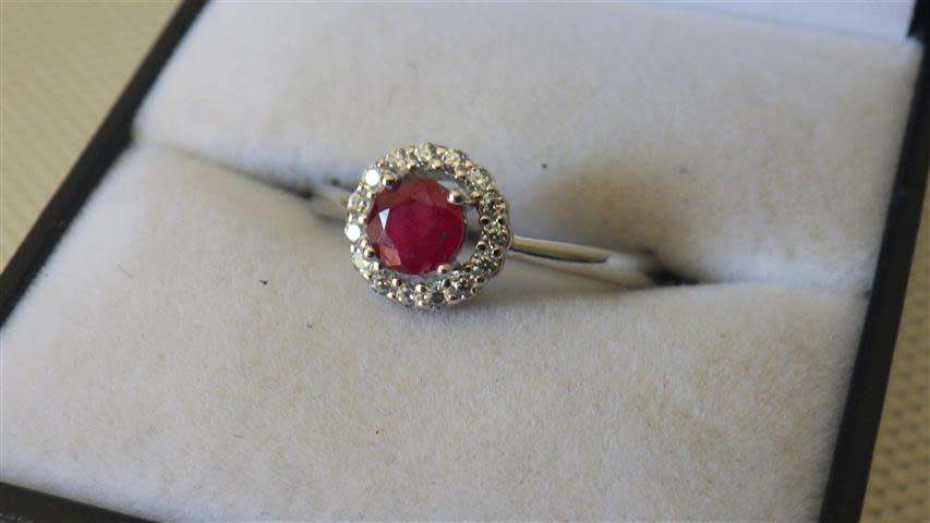 Sparkling Sterling Silver Ruby Ring