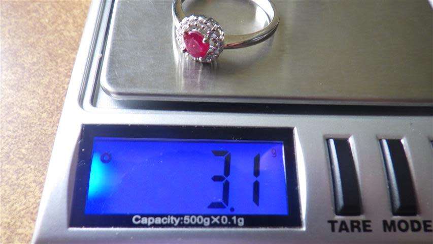 Sparkling Sterling Silver Ruby Ring