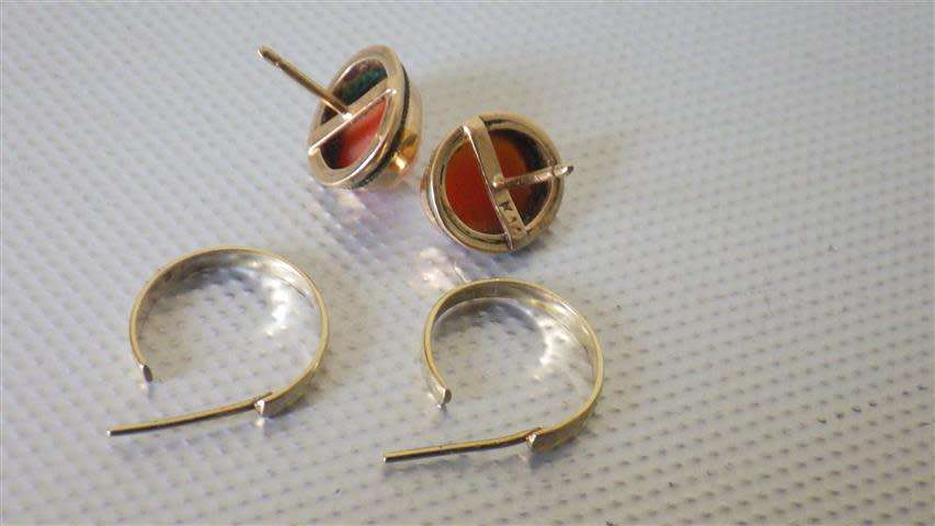 Two Beautiful 9 ct Gold Earring sets