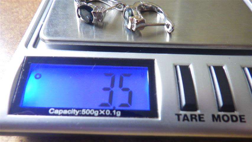 Marvelous Sterling Silver Blue Topaz Earrings