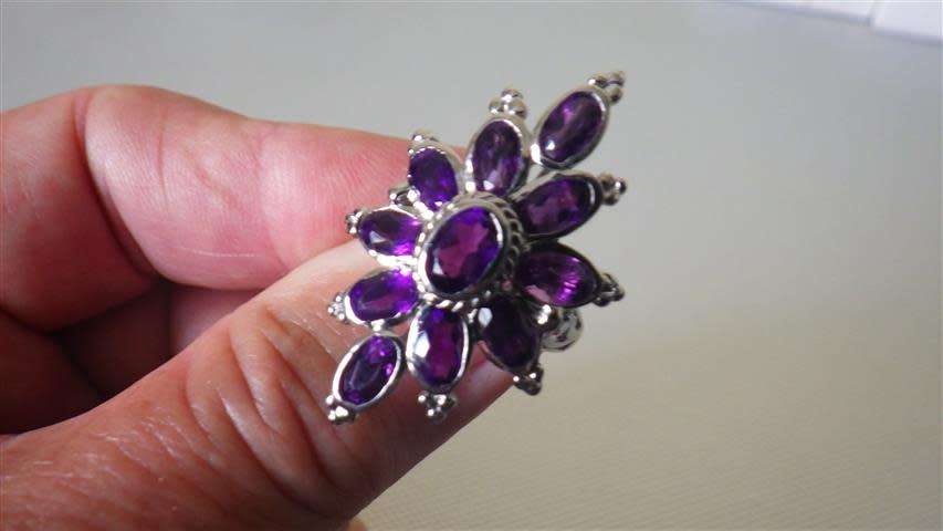 Awesome Sterling Silver Amethyst Ring
