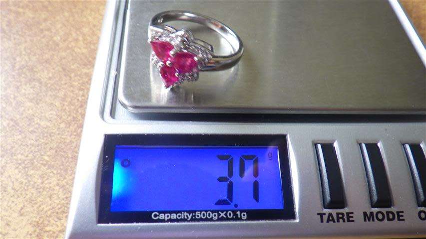 Charming Sterling Silver Ruby Ring
