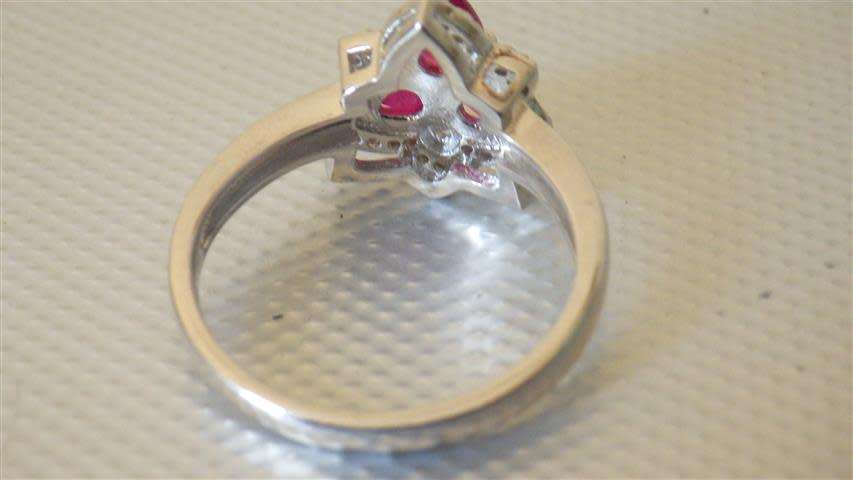 Charming Sterling Silver Ruby Ring