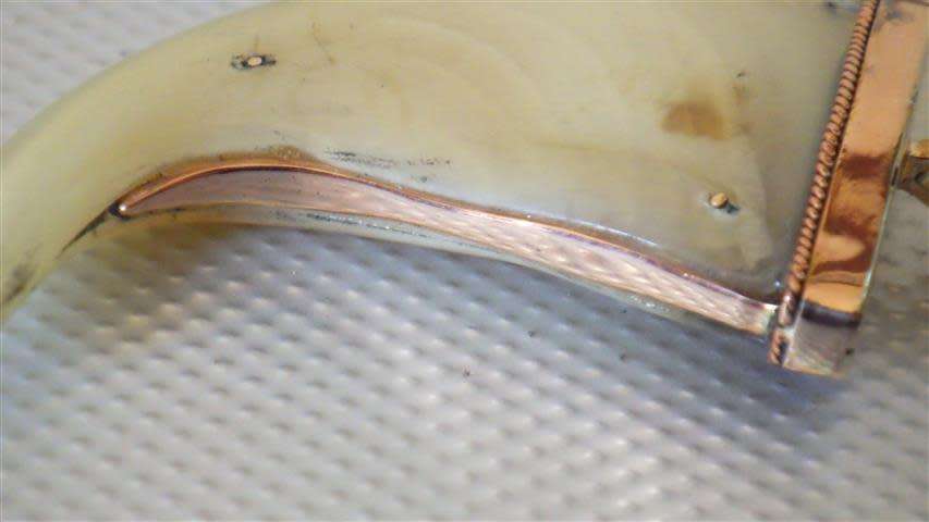 Gorgeous Vintage 9 ct Gold Lion Claw Ruby Accent Pendant and Chain - weight 5 g