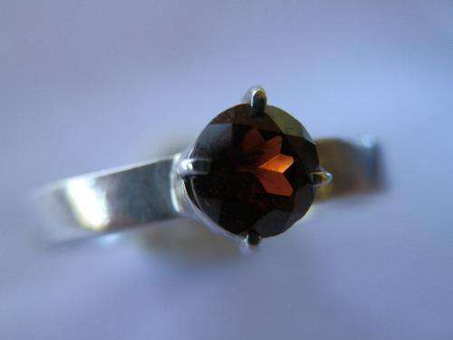 Sterling silver garnet ring