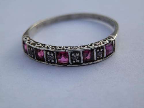 Very old JAYEM sterling silver ruby ring - shipping R40 insured